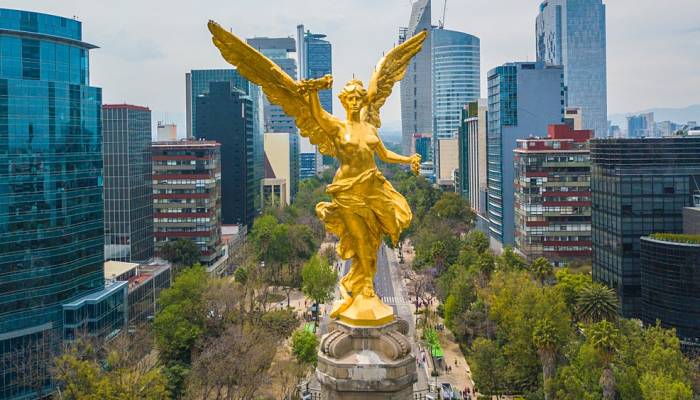 Mexico,City,-,March,17,,2017:,Frontal,Aerial,View,Of
