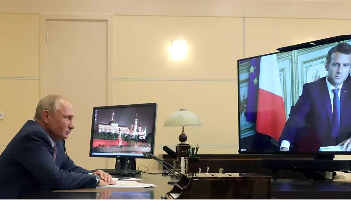 Putin y Macron en videoconferencia_opt