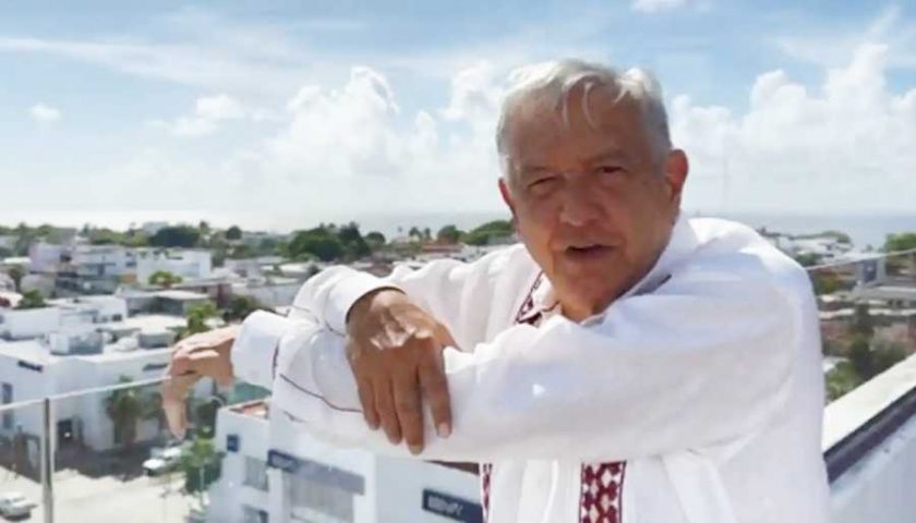 amlo-superviso el tren maya
