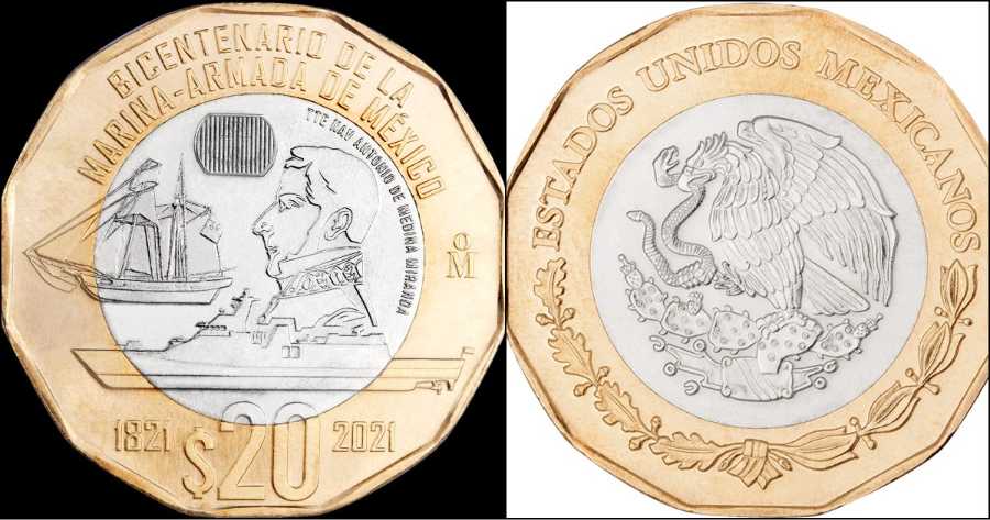 nueva moneda de 20 pesos