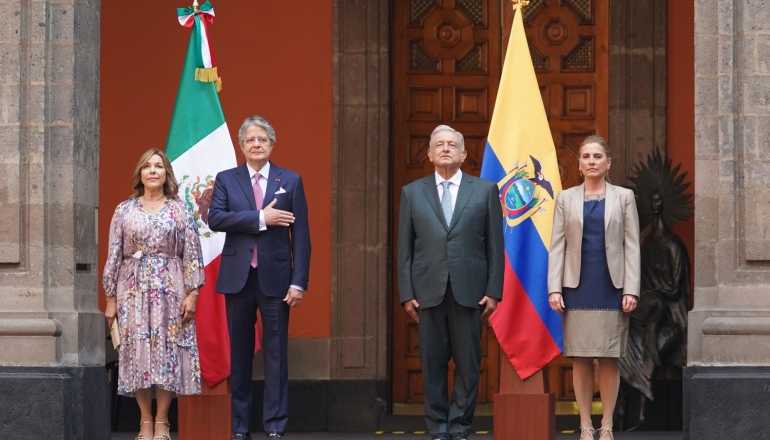 Presidente Guillermo lasso y presidente López Obrador