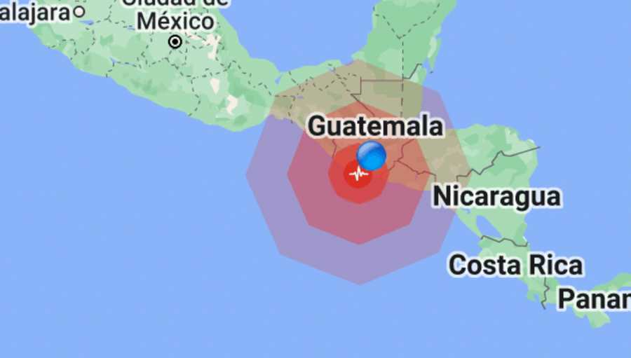 Temblor de magnitud 6.1 sacude Guatemala