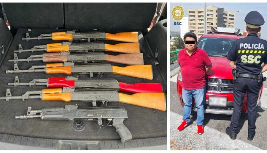 cdmx-delincuente detenido con armas