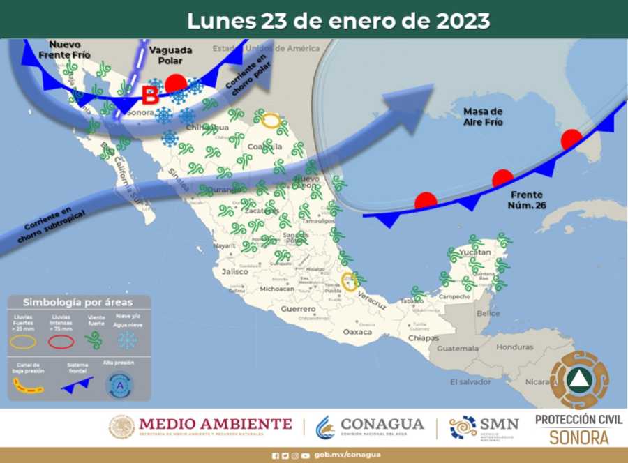 nuevas heladas en Sonora