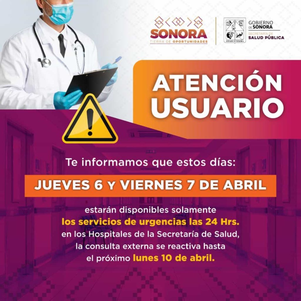 SSA-hospitales no darán consulta externa en semana santa-min
