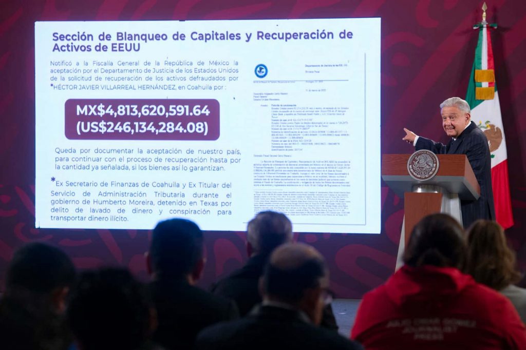departameto de justicia regresará dinero a México-min
