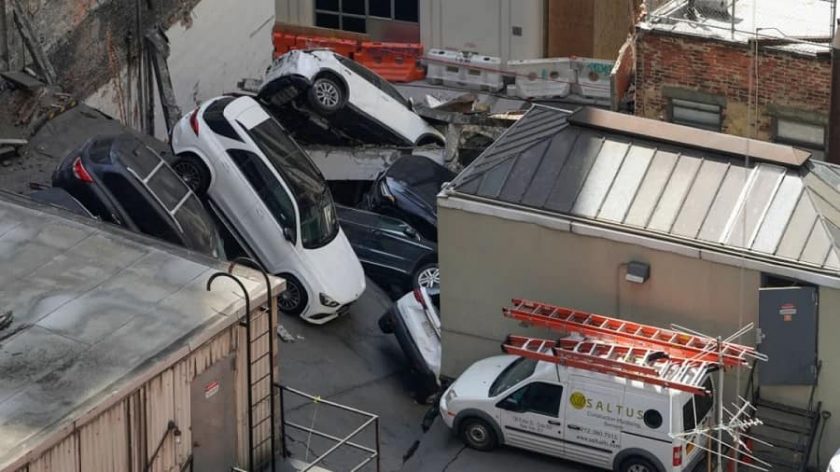 derrumbe de estacionamiento en manhattan...-min