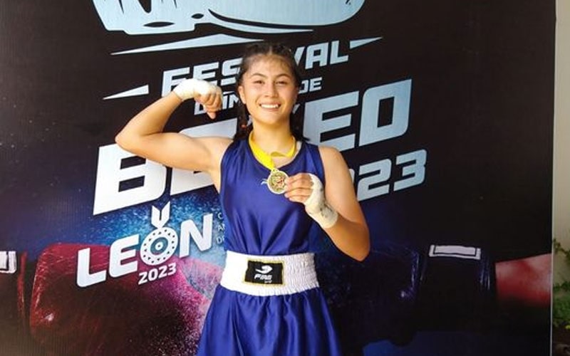 Odaliz Alexandra Corzo Álamo ganó primer lugar en el Festival Olímpico de Boxeo 2023.-min