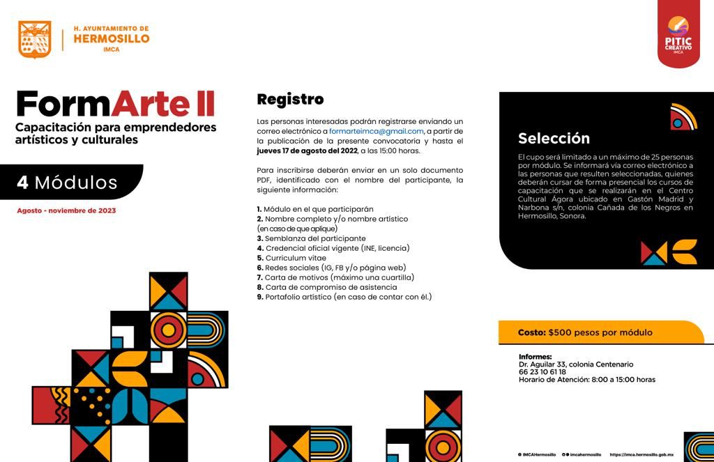 convocatoria para la segunda edición de FormArte-min