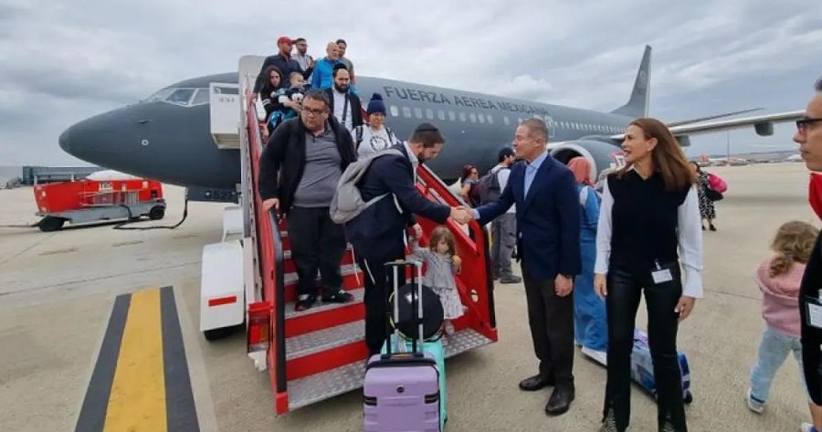 mexicanos varados en israel llegan a madrid...-min