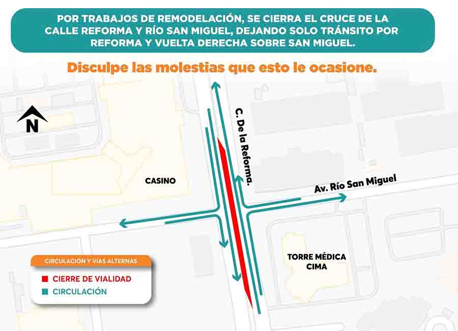 cambio vialidad reforma