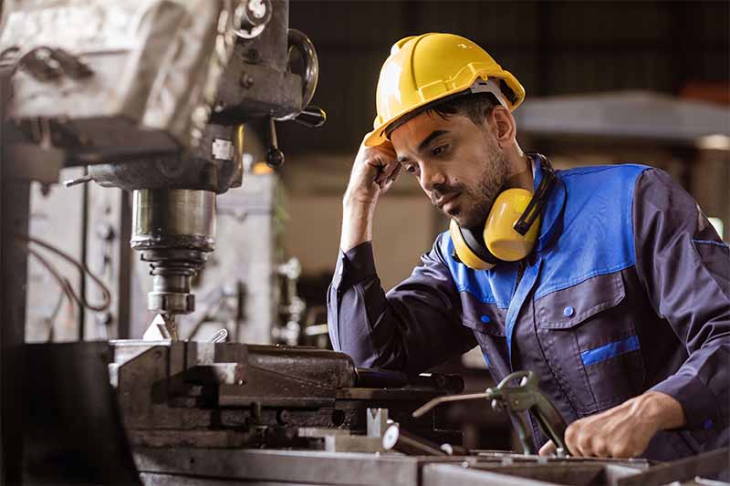 trabajador usa