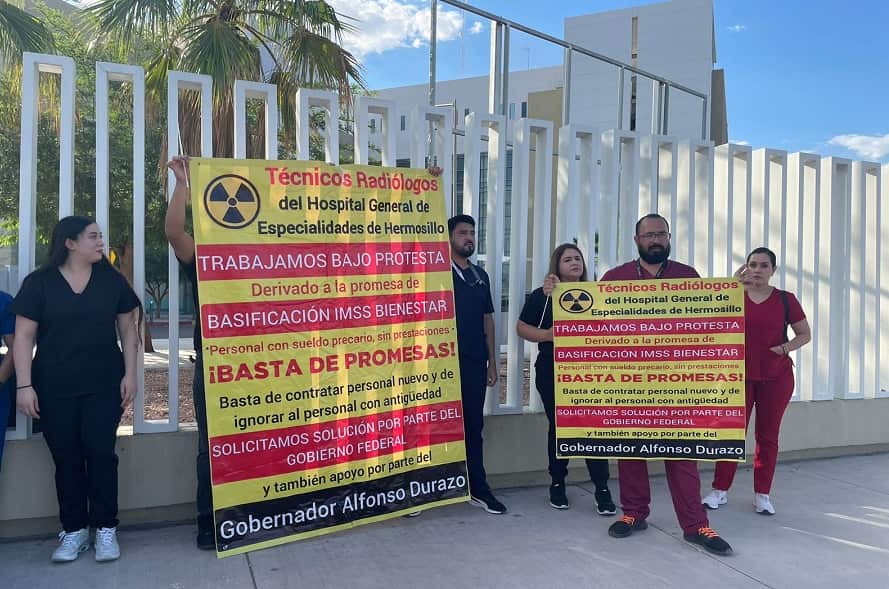 radiologos del Hospital Gral del Estado protestan-min