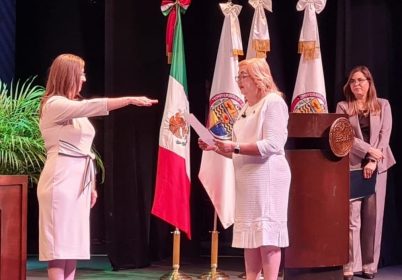 Por la unidad del presente hacia la grandeza del futuro: Dena Camarena Gómez en su toma de protesta
