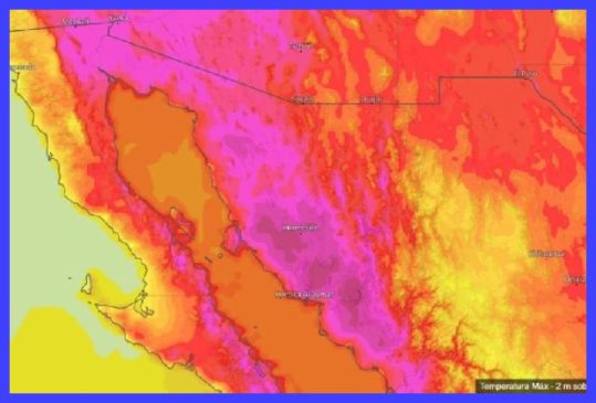 mapa temperatura, sonora