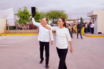 Encabeza Claudia Sheinbaum asamblea “Salud Casa por Casa” en su visita a Sonora