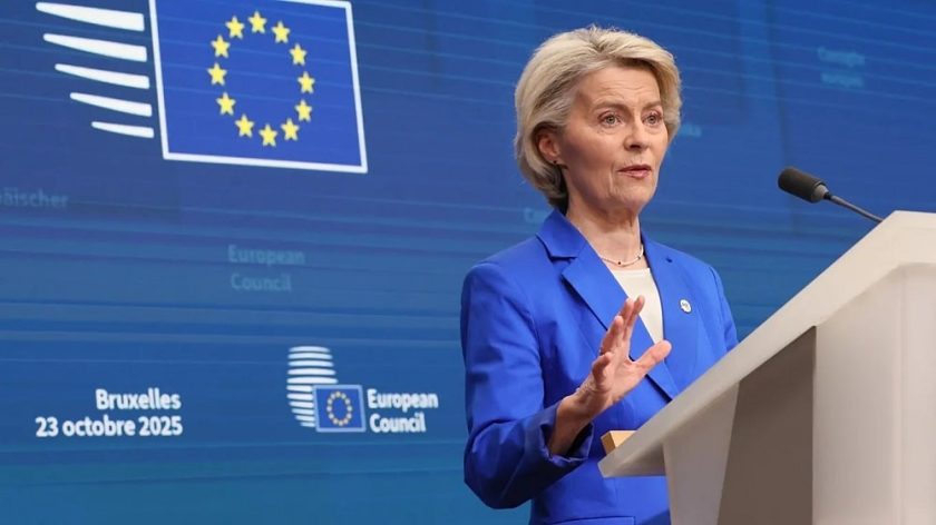 La presidenta de la Comisión Europea, Ursula von der Leyen. AP-min