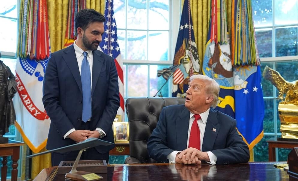 Donald Trump, conversa con el alcalde electo de la ciudad de Nueva York, Zohran Mamdani,-min