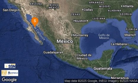 Sismo de 5.5 en Santa Rosalía, BC. Se siente en Hermosillo y Guaymas.