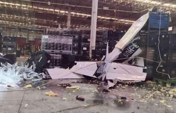 se desploma avioneta en fabrica de cohauila (1)