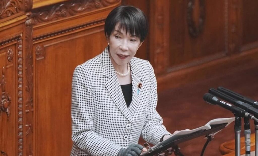 La primera ministra de Japón, Sanae Takaichi,