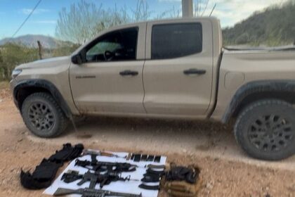 Operativo fronterizo de la PESP asegura arsenal y drogas en Nogales