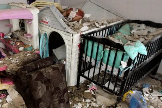 cuarto bebe entre escombros ucrania