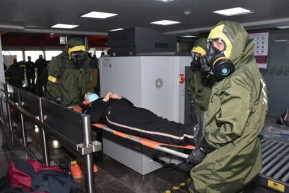 Realizan simulacro de amenaza radiológica en el aeropuerto de Toluca