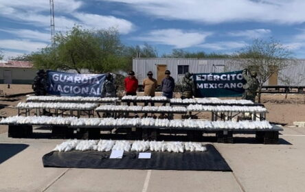 Fuerzas federales decomisan casi media tonelada de metanfetamina en Sonora