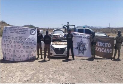 Aseguran drogas, vehículos armas y 136 personas en Sonora en operativos de la Mesa estatal  de Seguridad
