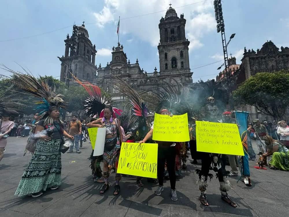 grupos-indigenas-y-danzantes-protestan-por-pretension-de-homenaje-a-cortes