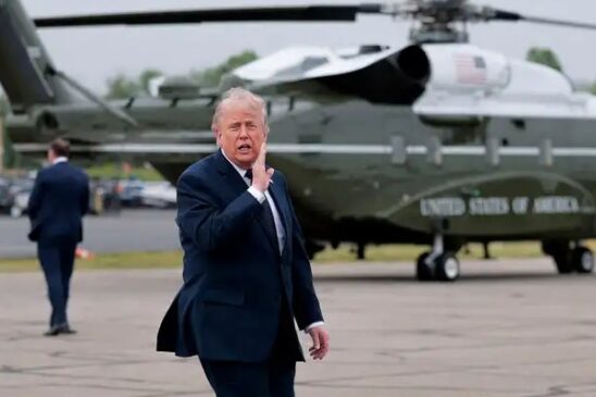 trump helicoptero