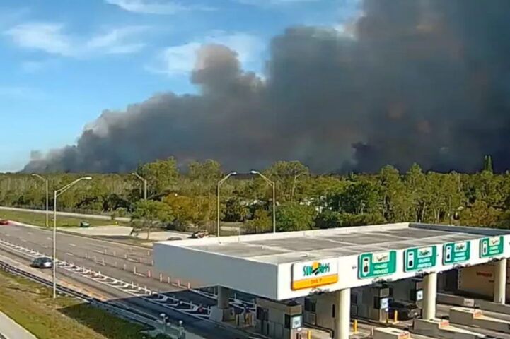 incendio-Florida obligan al cierre de carreteras (1)