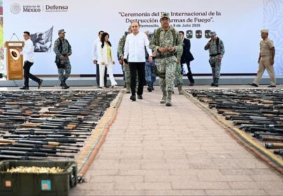 Refuerza Durazo acciones por la seguridad con destrucción de más de 900 armas aseguradas al crimen