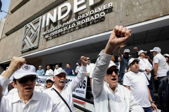 Alianza Nacional de Pensionados realizó un mitin en apoyo a los jubilados de Luz y Fuerza del Centro.. (1)