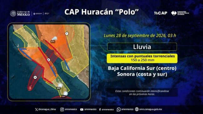 CEPC informa que se mantienen alertas preventivas por acercamiento del huracán Polo (1)