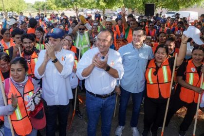 HERMOSILLO. A través del programa de empleo temporal se realiza el programa emergente de limpieza de la ciudad, tras lluvias
